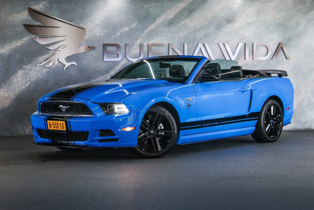FORD MUSTANG blauw cabrio