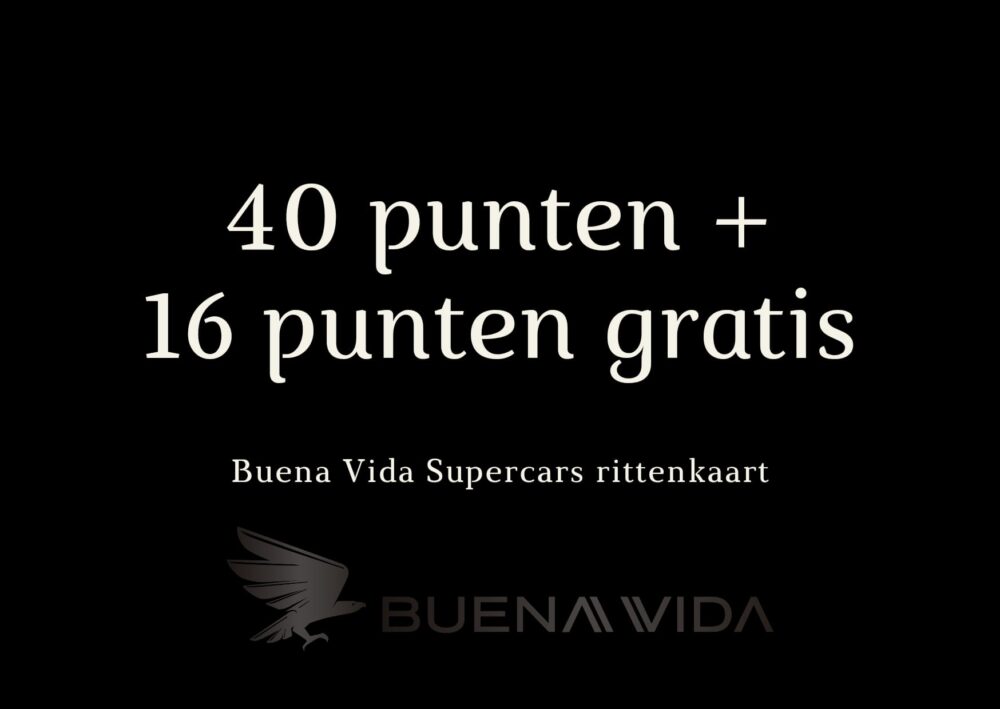 Buena Vida 40 punten rittenkaart