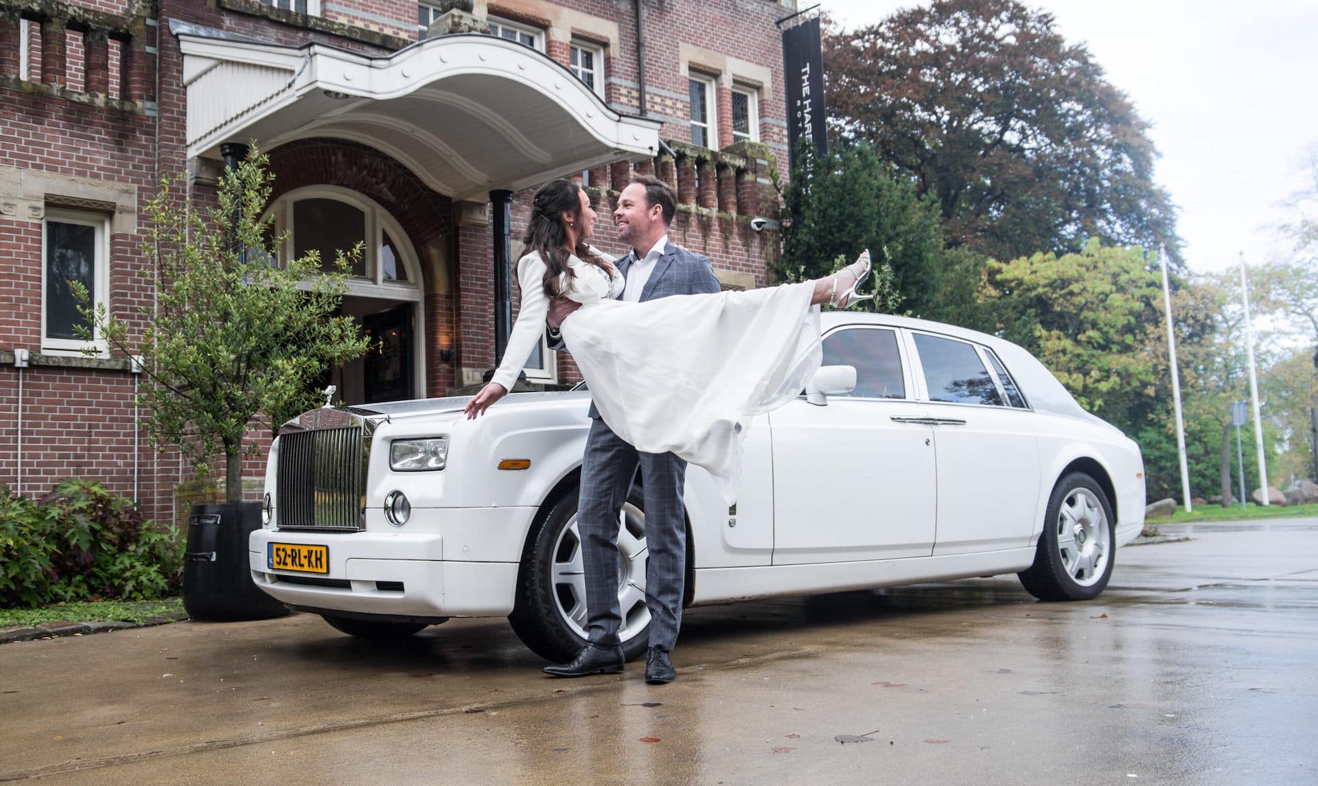 Buena Vida witte Rolls Royce trouwauto