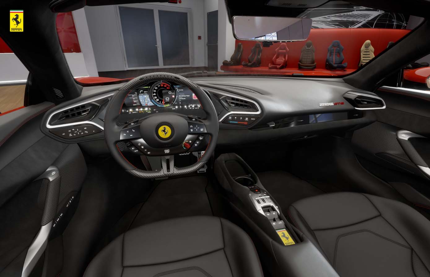 ferrari 296 gts interieur