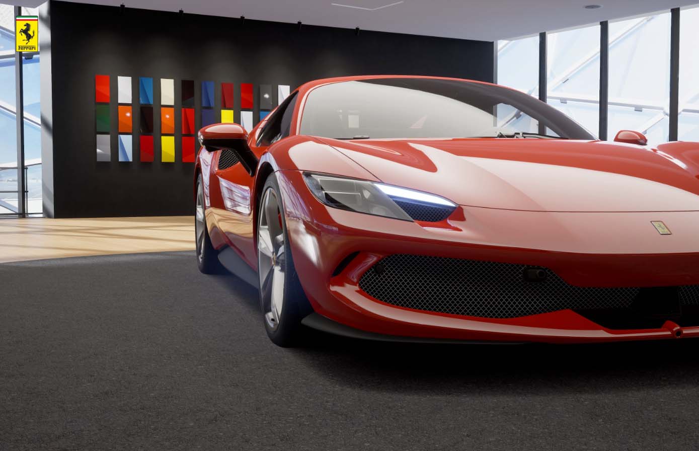ferrari 296 gts showroom
