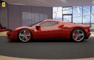ferrari 296 gts zijaanzicht
