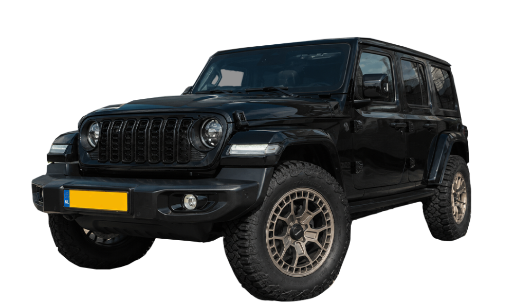 Jeep wrangler vrijstaand