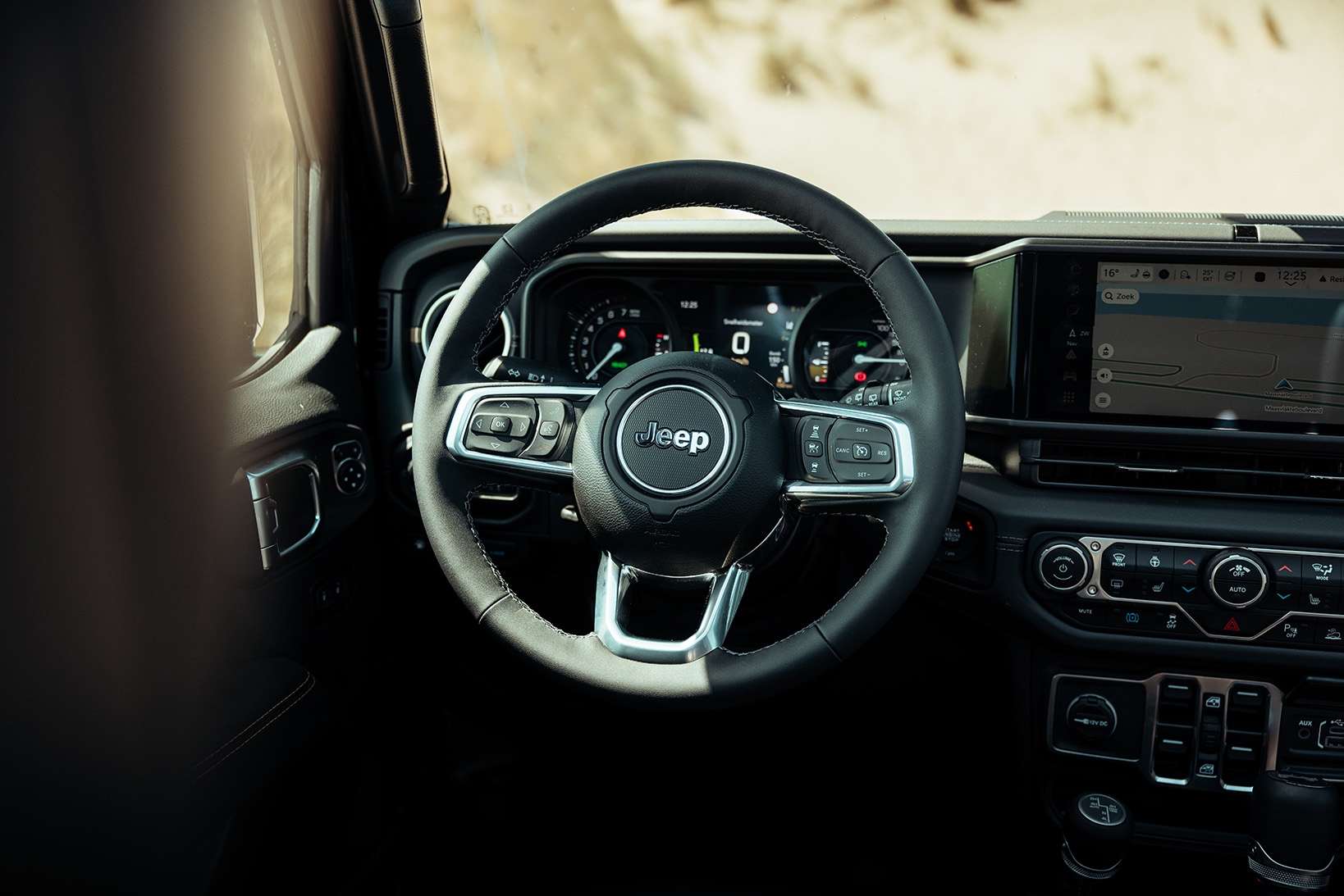 Jeep wrangler zwart interieur stuur